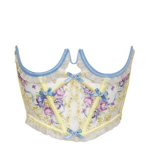 FOR LOVE & LEMONS Lavender Meadows Embroidery Corset Top